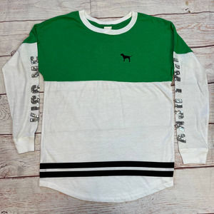 VS PINK Retired Bling Long Sleeve Campus Tee XS